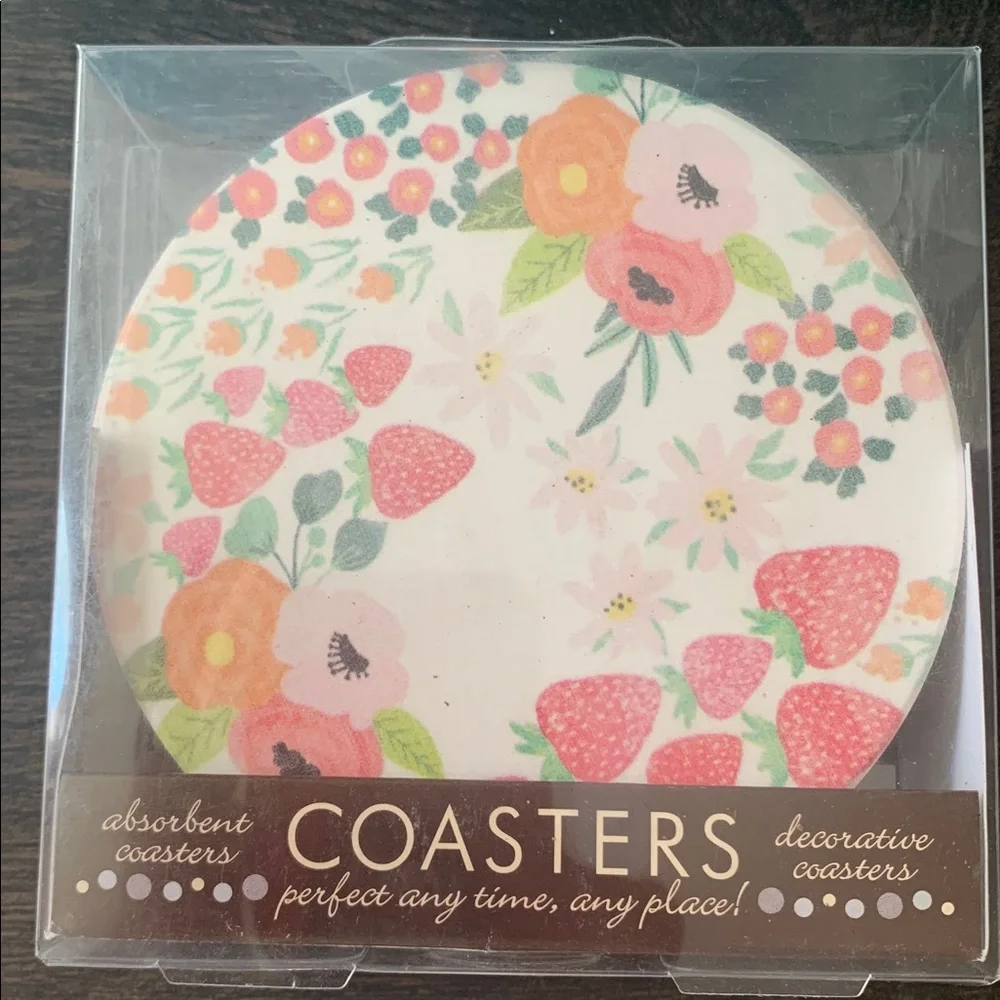 Floral Decorative Coasters - Multicolor
